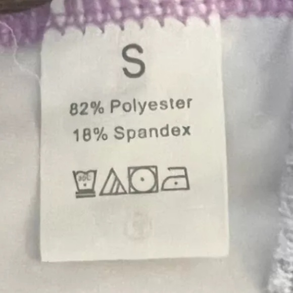 Swimsuit Women's Sz S One Piece Pink/Purple/Black Ombré Built in Bra Crisscross - Picture 7 of 10